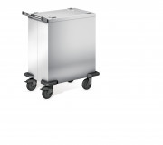 Chariot distributeur de plateaux niveau constant fermé