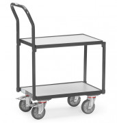 Chariot ESD avec 2 plateaux et dossier de poussée