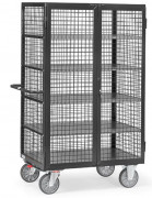 Chariot fermé avec treillis métallique