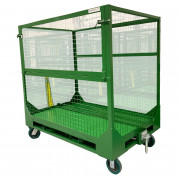 Chariot grillagé remorquable - Charge maxi : 1 200 kg - Volume : 3 000 L