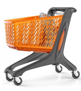 Chariot magasin 160 L en plastique 