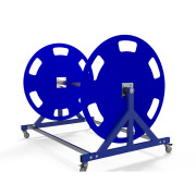 Chariot mobile pour lignes d'eau en inox et aluminium - Bleu
