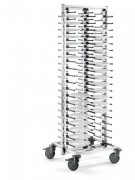 Chariot porte-assiette en acier inoxydable - Capacité 80 ou 120 assiettes