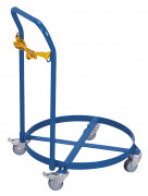 Chariot porte-fûts avec barre de poussée - Charge 250 kg - Pour fûts 200 L - L.715 x P.610 x H.930 mm