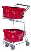 Chariot porte double panier - Charge 60 kg