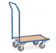 Chariot pour bacs avec plateau en mélaminé avec rebord