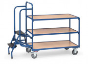 Chariot préparateur de commandes avec marchepied