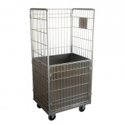 Chariot roll ergonomique  - Charge : 300 kg - 4 roulettes -  L.720 x P.800 x H.1655 mm