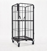 Chariot rolls zingué noir emboîtable en Z