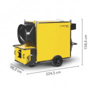 Chauffage au fioul industriel 236 kw mobile