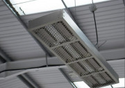Chauffage radiant électrique infrarouge industriel - Puissance : 3,2 à 6,4 kW - Alimentation : 220-240 V monophasé - Zone chauffée : 12 à 62 m²