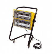 Chauffage radiant halogène mobile - 3 kW - L.590 x l.600 x H.870 mm