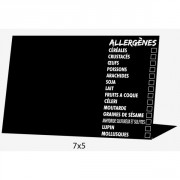 Chevalet de table présence allergènes
