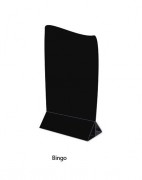 Chevalet de table PVC noir - Dimensions : 15 x 26 cm - Paquet de 3