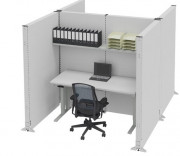 Cloisons acoustiques pour grands postes de travail doubles