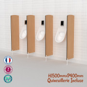 Cloisons urinoir adulte sur pied, hauteur 1500mm - cloison de toilette pour écran d'urinoir, séparateur d'urinoir pour écran de séparation de toilette, hydrofuge antibactérien