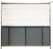 Clôture bardée semi-grillagée location - 200 x 200 cm