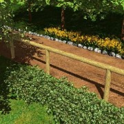 Clôture en bois de pin