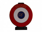 Cocarde métallique notaire