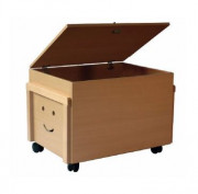 Coffre à jouet en bois - H 600 x P 620 x L 1054 mm