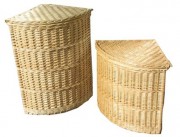 Coffre à linge en osier