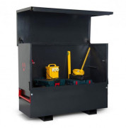 Coffre de chantier métallique à serrures - Dim. L1525 x P615 x H1265 mm