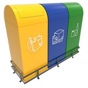 Collecteur déchets à trappes basculantes