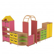 Combinaison de rangement pour crèches