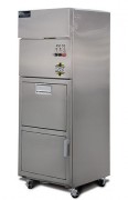 Compacteur de déchets ensachés en acier inoxydable - Force de compression : jusqu'à 11,4 t - Poids des balles : jusqu'à 159 kg - Capacité du bac : 255 L