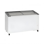 Congélateur grande capacité - Couvercle coulissant vitré incliné - Capacité net: 105 à 416 L - L.590 à 1545 x P.675 x H.950 mm
