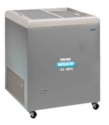 Congélateur inox à couvercle coulissant opaque