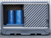 Conteneur de stockage 100% PEHD pour produits corrosifs - Capacité 2800 L