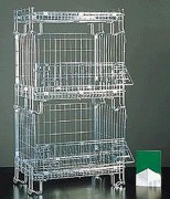 Conteneur en fil grillagé empilé