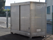 Conteneur en inox avec rétention pour stockage de fûts