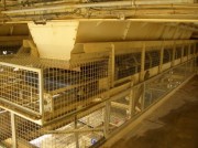 Convoyeur à bande avec trémie