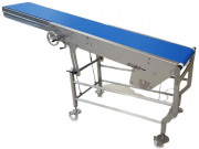 Convoyeur à bande rétractable - Longueur : 1500 à 2300 mm - Charge max : 10 Kg - Vitesse : 5 à 25 m/min à 50 Hz - Largeur : 400 mm