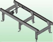 Convoyeur à chaînes double à rouleaux