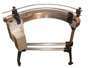 Convoyeur à bande courbe - Longueur 1500 mm - Hauteur 1100 mm