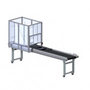 Convoyeur droit robot avec ou sans cage de protection