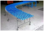 Convoyeur extensible à rouleaux sur roulettes