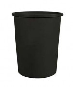Corbeille à papier en polypropylène noir - 45 L - Paquet de 4 pièces