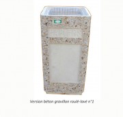 Corbeille à papier béton