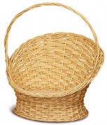 Corbeille à présentation en osier