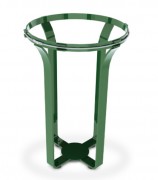 Corbeille acier forme tulipe