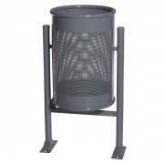 Corbeille d'extérieur ronde 60 L - Structure en acier - Haut.884 mm x ? .380 mm