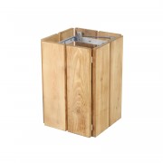 Corbeille de propreté en bois