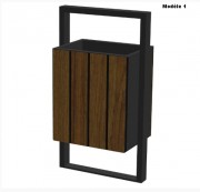 Corbeille de ville compact 60 L