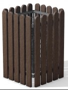 Corbeille de ville en plastique recyclé 50l