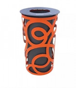 Corbeille de ville en acier galvanisé - 85 à 110 L