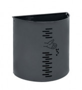 Corbeille de ville murale en acier galvanisé - 20 ou 40 L